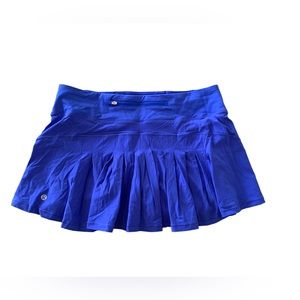 Lululemon pleated skirt skort size 8 bright indigo blue